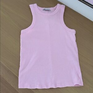 NWOT Zara Light Pink Sleeveless Tank Top Size Medium